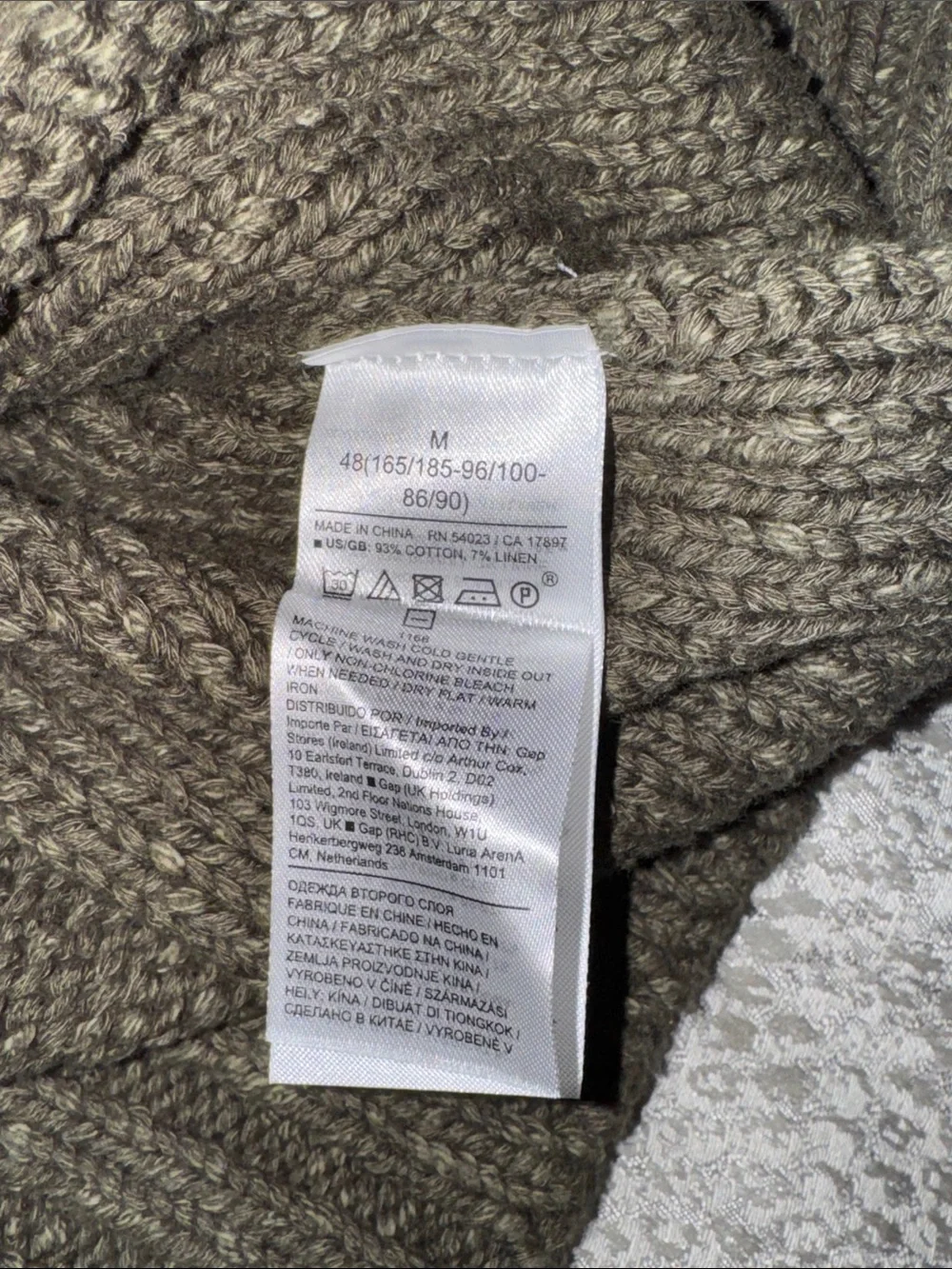 Banana Republic Olive Crewneck Cable Knit Sweater